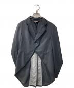 BLACK COMME des GARCONSブラックコムデギャルソン）の古着「ストライプ変形テーラードジャケット」｜ブラック