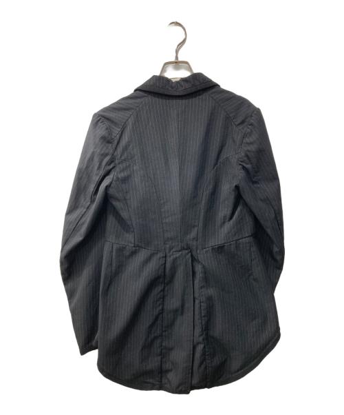 BLACK COMME des GARCONS（ブラックコムデギャルソン）BLACK COMME des GARCONS (ブラックコムデギャルソン) ストライプ変形テーラードジャケット ブラック サイズ:Mの古着・服飾アイテム