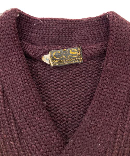 C&S SPORTING GOODS（シー・アンド・エス・スポーティング・グッズ）C&S SPORTING GOODS (シー・アンド・エス・スポーティング・グッズ) レタードニット/40-50s ボルドー サイズ:表記なしの古着・服飾アイテム