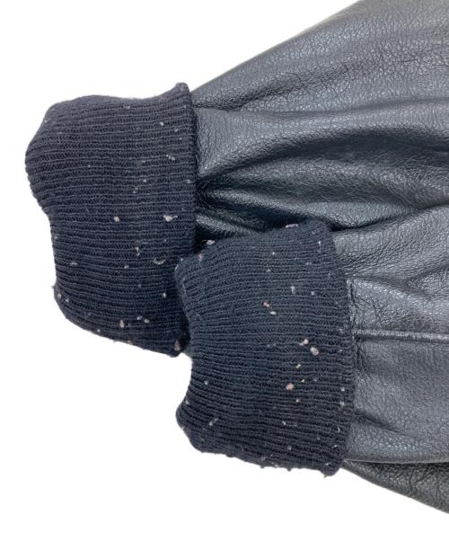 DeLong（-）DeLong (-) 90s/レザー切替スタジャン/アワードジャケット レッド サイズ:XLの古着・服飾アイテム