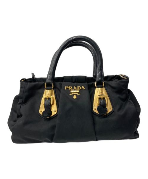 PRADA（プラダ）PRADA (プラダ) ナイロンハンドバッグ ブラックの古着・服飾アイテム