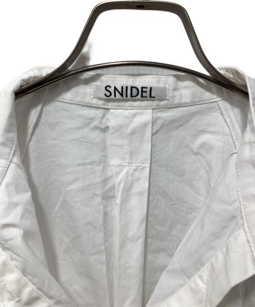 Snidel（スナイデル）Snidel (スナイデル) パフスリーブロングシャツワンピ ホワイトの古着・服飾アイテム