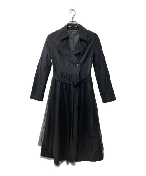 rienda（リエンダ）rienda (リエンダ) チュールコンビトレンチコート ブラック サイズ:Sの古着・服飾アイテム