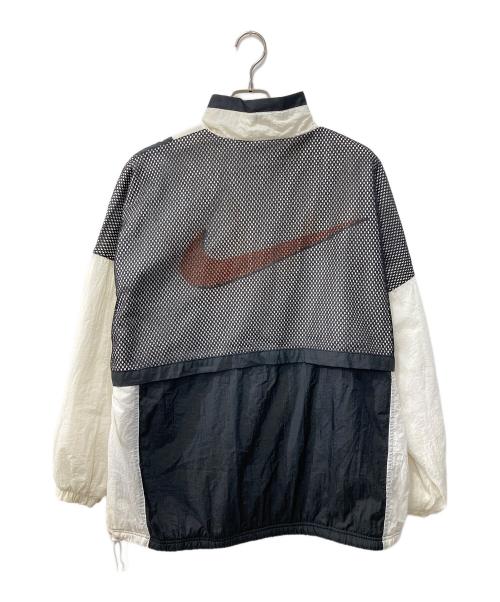 NIKE（ナイキ）NIKE (ナイキ) 90'sアノラックパーカー/裏起毛 ホワイト×ブラック サイズ:Lの古着・服飾アイテム