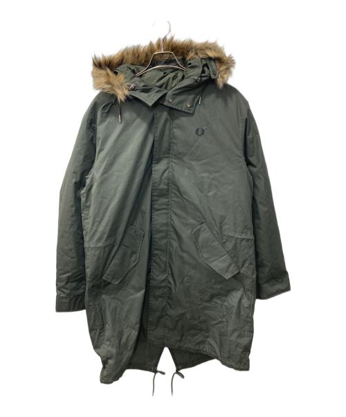 FRED PERRY（フレッドペリー）FRED PERRY (フレッドペリー) モッズコート ジップイン ライナー パーカー フィッシュテール オリーブ サイズ:L 未使用品の古着・服飾アイテム