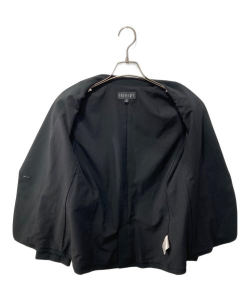 INDIVI（インディヴィ）INDIVI (インディヴィ) ストレッチテーラードジャケット ブラック サイズ:38の古着・服飾アイテム