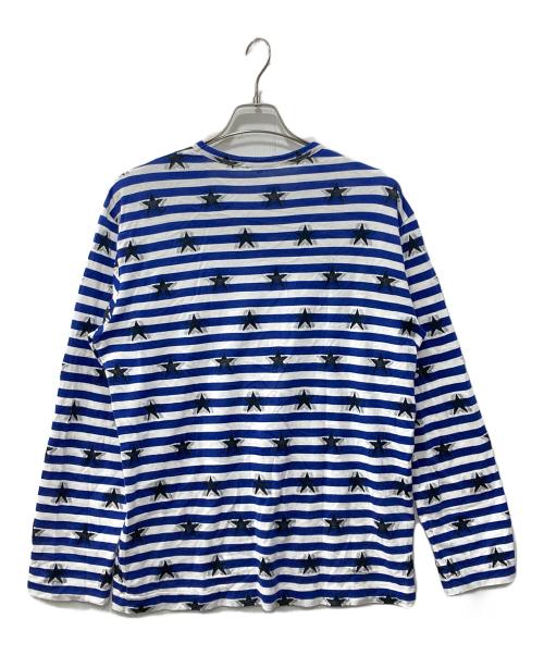 COMME des GARCONS（コムデギャルソン）COMME des GARCONS (コムデギャルソン) ボーダーカットソー ホワイト×ブルー サイズ:Lの古着・服飾アイテム