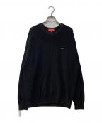 SUPREMEシュプリーム）の古着「ワンポイントロゴクルーネックニット/MELANGE KNIT CREW NECK SWEATER」｜ブラック
