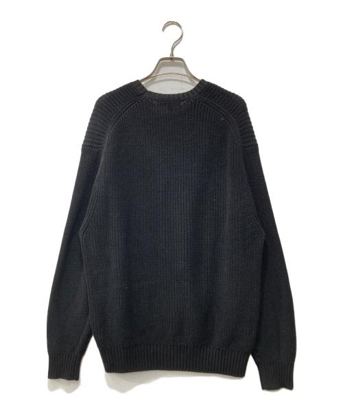 SUPREME（シュプリーム）SUPREME (シュプリーム) ワンポイントロゴクルーネックニット/MELANGE KNIT CREW NECK SWEATER ブラック サイズ:Mの古着・服飾アイテム