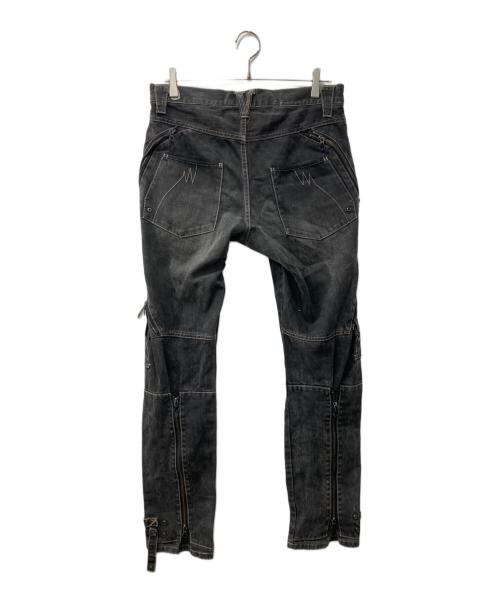 PPFM（ピーピーエフエム）PPFM (ピーピーエフエム) ギミックデニムパンツ グレー サイズ:表記なしの古着・服飾アイテム