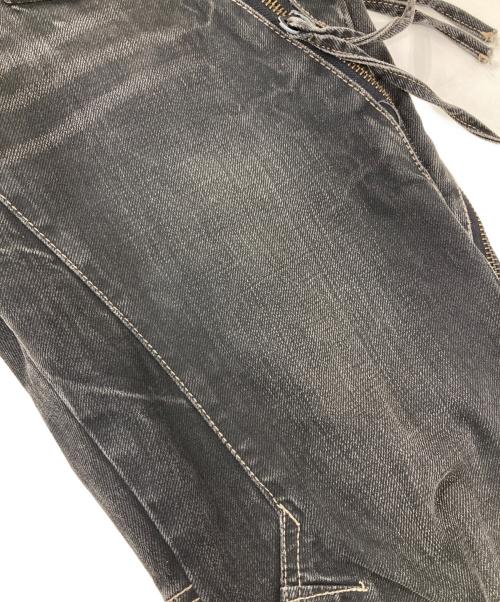PPFM（ピーピーエフエム）PPFM (ピーピーエフエム) ギミックデニムパンツ グレー サイズ:表記なしの古着・服飾アイテム