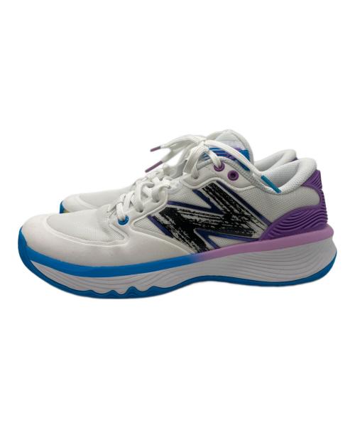 NEW BALANCE（ニューバランス）NEW BALANCE (ニューバランス) スニーカー ホワイト×ブルー×パープル サイズ:26の古着・服飾アイテム