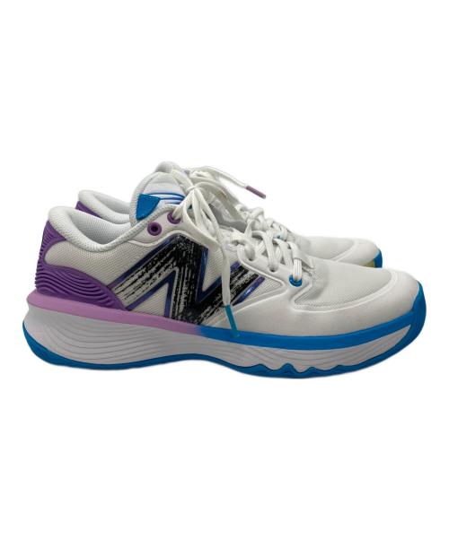 NEW BALANCE（ニューバランス）NEW BALANCE (ニューバランス) スニーカー ホワイト×ブルー×パープル サイズ:26の古着・服飾アイテム