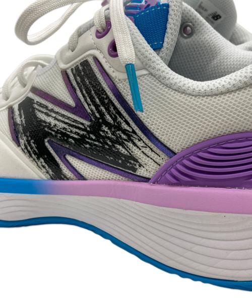 NEW BALANCE（ニューバランス）NEW BALANCE (ニューバランス) スニーカー ホワイト×ブルー×パープル サイズ:26の古着・服飾アイテム