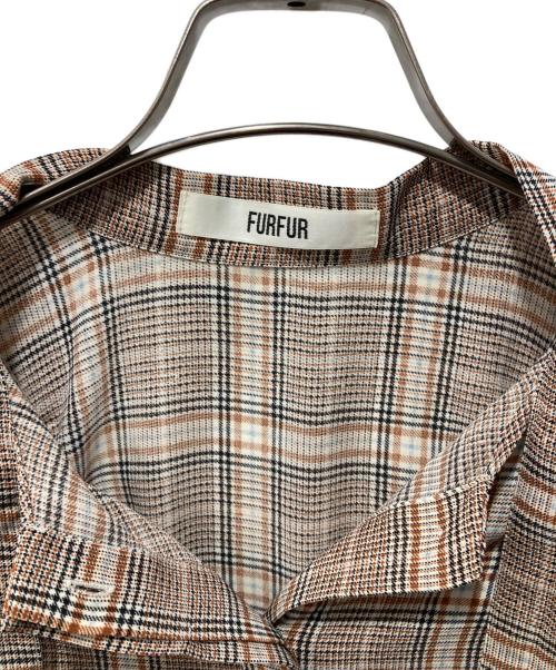 furfur（ファーファー）furfur (ファーファー) 変形スリーブボウタイブラウス ブラウン サイズ:Fの古着・服飾アイテム