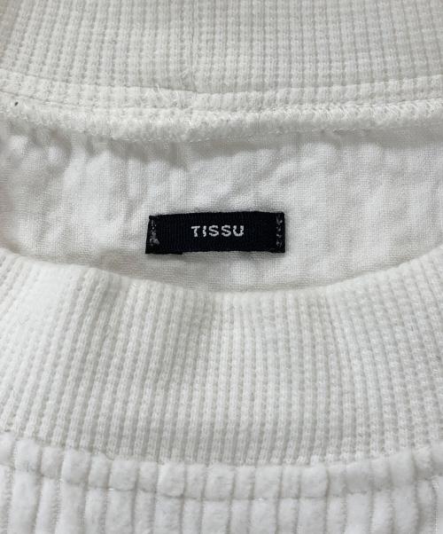 universal tissu（ユニバーサルティシュ）UNIVERSAL TISSU (ユニバーサルティシュ) コーデュロイカットソー ホワイト サイズ:1の古着・服飾アイテム
