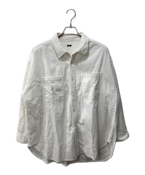 universal tissu（ユニバーサルティシュ）UNIVERSAL TISSU (ユニバーサルティシュ) コーデュロイシャツ ホワイト サイズ:3の古着・服飾アイテム