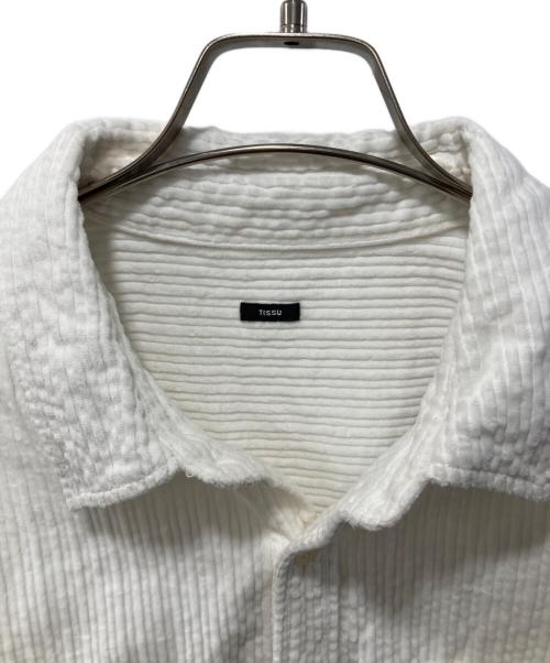 universal tissu（ユニバーサルティシュ）UNIVERSAL TISSU (ユニバーサルティシュ) コーデュロイシャツ ホワイト サイズ:3の古着・服飾アイテム