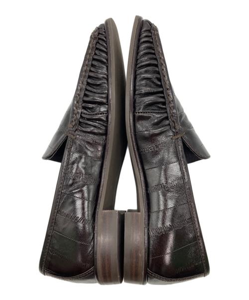 TODAYFUL（トゥデイフル）TODAYFUL (トゥデイフル) Squaretoe Gather Loafers/ スクウェアトゥギャザーローファー ブラウン サイズ:37の古着・服飾アイテム