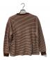 STEVEN ALAN (スティーブンアラン) LIGHT HI-DENS BORDER CREW NECK LONG SLEEVE-BOLD/カットソー ブラウン サイズ:S：4000円
