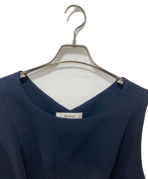 AIMER（エメ）AIMER (エメ) サイドレースフィット＆フレアドレス ネイビー サイズ:Lの古着・服飾アイテム