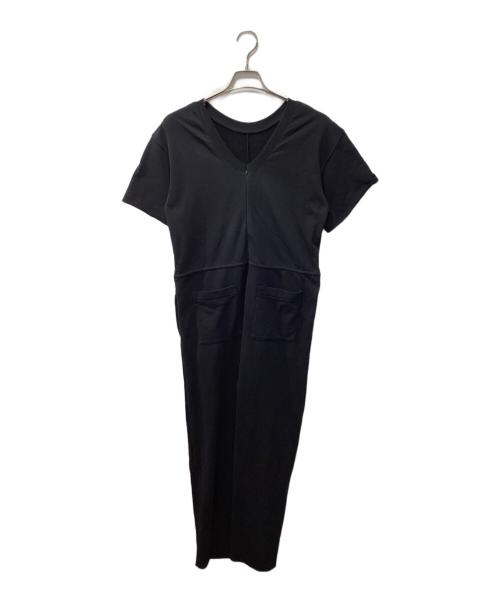 Ameri（アメリ）Ameri (アメリ) BACK OPEN SWEAT ROMPERS ブラック サイズ:Sの古着・服飾アイテム