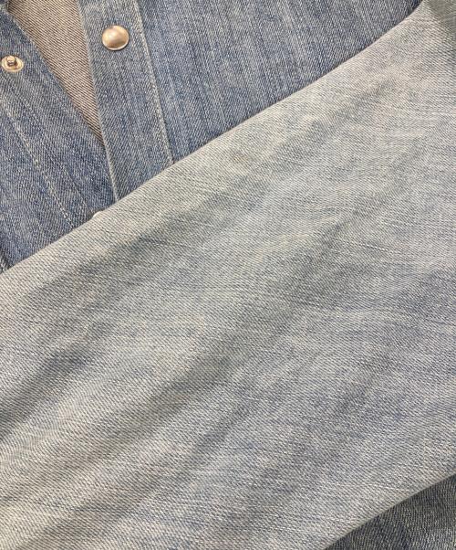 MAISON FLANEUR（メゾン フラネウール）MAISON FLANEUR (メゾン フラネウール) パッチワークデニムシャツ インディゴ サイズ:SIZE46の古着・服飾アイテム