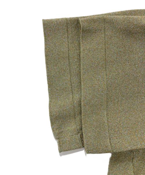 WANDERUNG（ワンデルング）WANDERUNG (ワンデルング) ラメニットポロシャツ/Cotton Cashmere Safari Knit イエロー サイズ:F 未使用品の古着・服飾アイテム