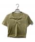 WANDERUNG（ワンデルング）の古着「ラメニットポロシャツ/Cotton Cashmere Safari Knit」｜イエロー