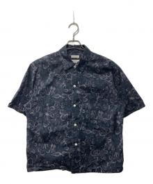 BEAUTY&YOUTH UNITED ARROWS×LONGCHAMP（ビューティーアンドユースユナイテッドアローズ×ロンシャン）の古着「別注 モノトーン フラワー グランデシャツ」｜グレー