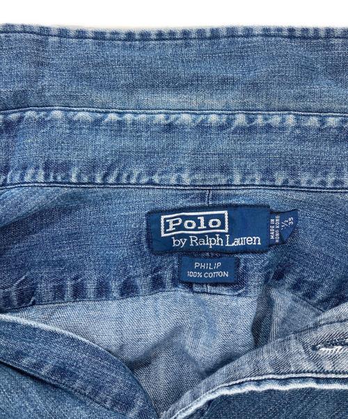 POLO RALPH LAUREN（ポロ・ラルフローレン）POLO RALPH LAUREN (ポロ・ラルフローレン) PHILIPデニムシャツ インディゴ サイズ:16 1/2の古着・服飾アイテム