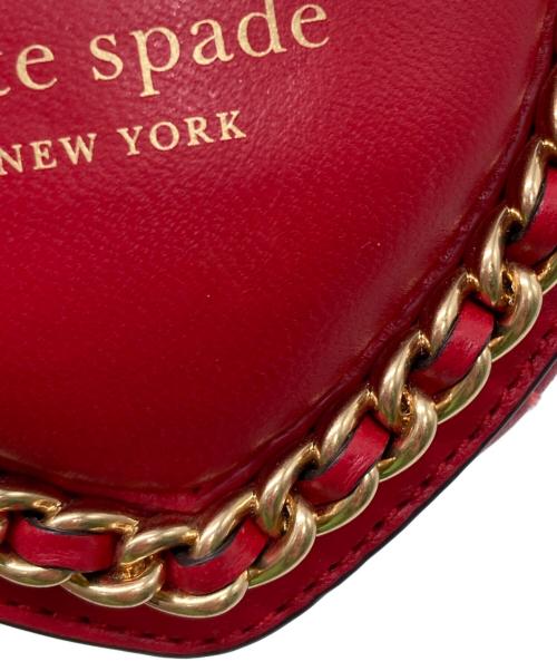 Kate Spade（ケイトスペード）Kate Spade (ケイトスペード) アムール パフィー 3D ハート コイン パース レッドの古着・服飾アイテム