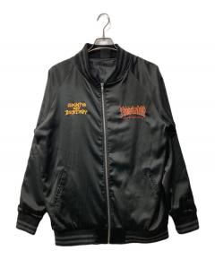 中古・古着通販】Delong (デロング) アームレザースタジャン ネイビー