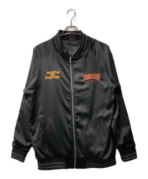 THRASHER（スラッシャー）THRASHER (スラッシャー) san francisco (サン フランシスコ) スタジャン ブラック サイズ:XLの古着・服飾アイテム