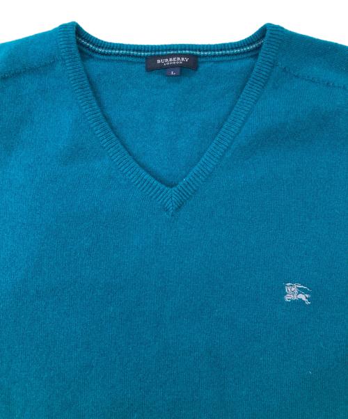 BURBERRY（バーバリー）BURBERRY (バーバリー) カシミヤニット グリーン サイズ:Lの古着・服飾アイテム