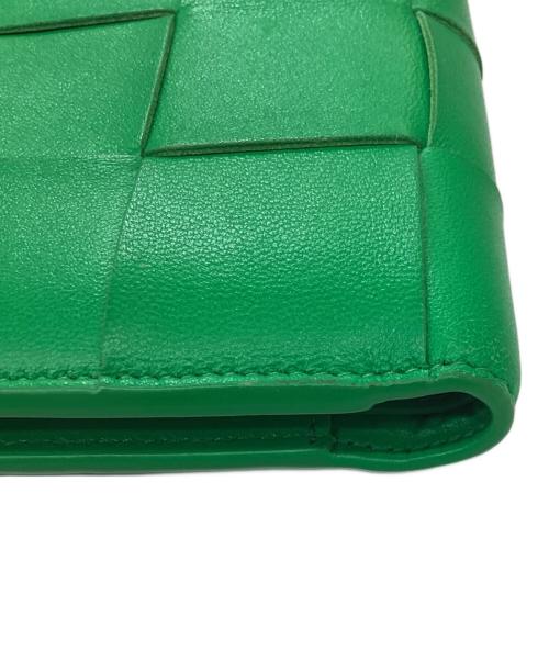 BOTTEGA VENETA（ボッテガベネタ）BOTTEGA VENETA (ボッテガベネタ) カセットスモールコンパクトイントレチャートウォレット グリーンの古着・服飾アイテム