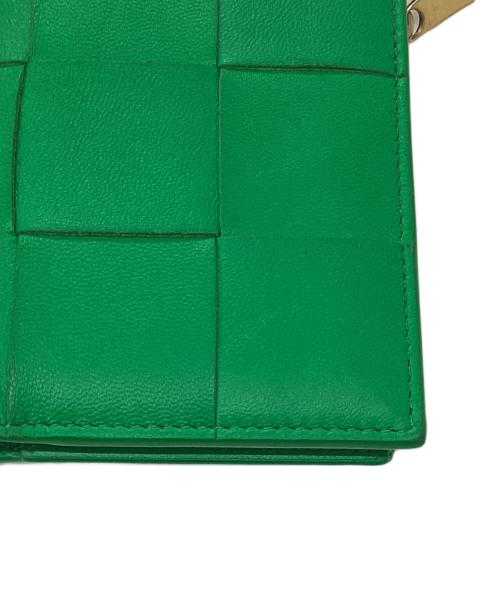 BOTTEGA VENETA（ボッテガベネタ）BOTTEGA VENETA (ボッテガベネタ) カセットスモールコンパクトイントレチャートウォレット グリーンの古着・服飾アイテム