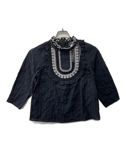 MAX&Co.（マックスアンドコー）MAX&Co. (マックスアンドコー) レースブラウス ブラック サイズ:38の古着・服飾アイテム
