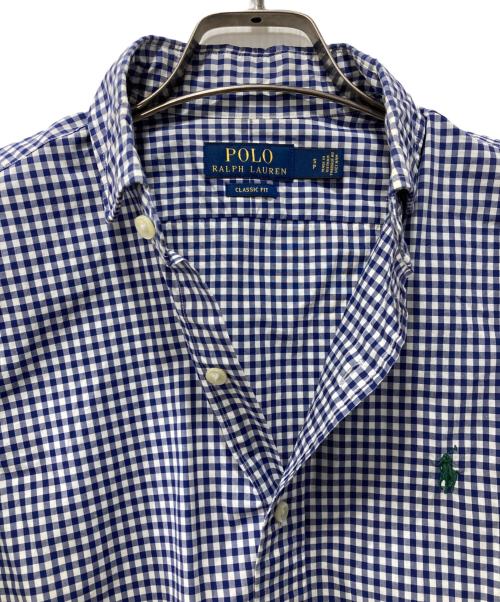 POLO RALPH LAUREN（ポロ・ラルフローレン）POLO RALPH LAUREN (ポロ・ラルフローレン) チェックシャツ ホワイト×ネイビー サイズ:SPの古着・服飾アイテム