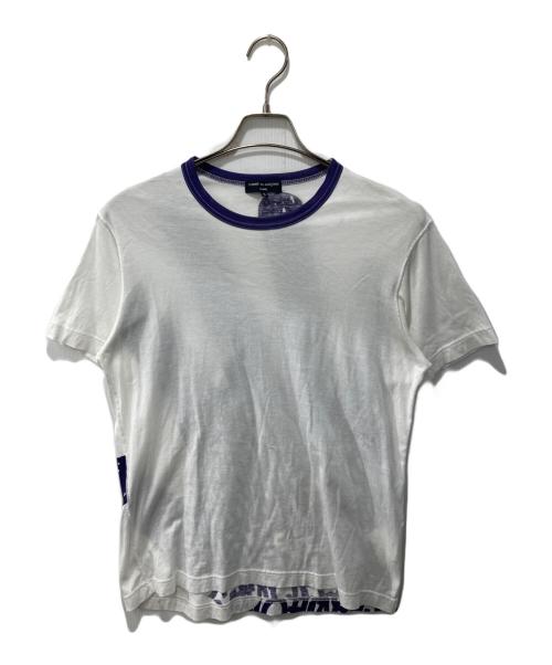 COMME des GARCONS HOMME（コムデギャルソン オム）COMME des GARCONS HOMME (コムデギャルソン オム) バックプリント手形Tee ホワイト×ネイビー サイズ:Sの古着・服飾アイテム