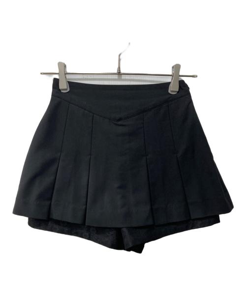 YILON（イロン）YILON (イロン) Lace pleats pants skirt ブラック サイズ:Fの古着・服飾アイテム