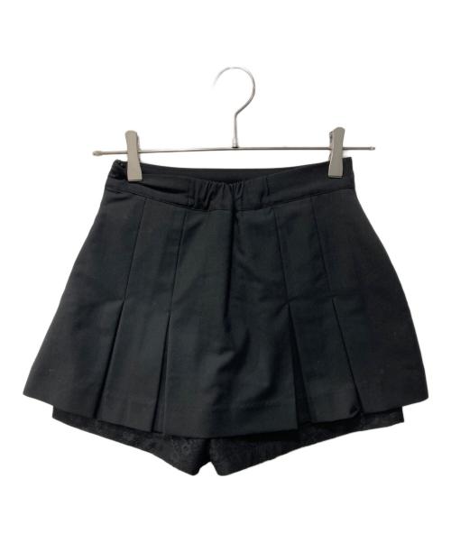 YILON（イロン）YILON (イロン) Lace pleats pants skirt ブラック サイズ:Fの古着・服飾アイテム