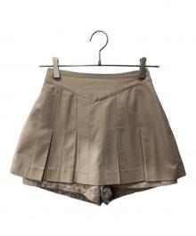YILON（イロン）の古着「Lace pleats pants skirt」｜ベージュ