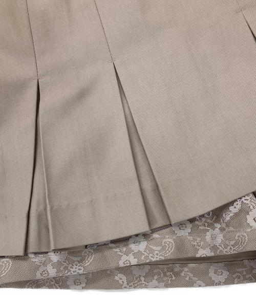 YILON（イロン）YILON (イロン) Lace pleats pants skirt ベージュ サイズ:Fの古着・服飾アイテム