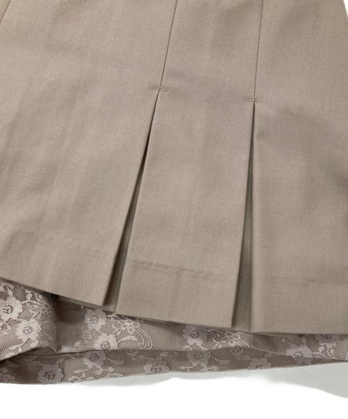 YILON（イロン）YILON (イロン) Lace pleats pants skirt ベージュ サイズ:Fの古着・服飾アイテム