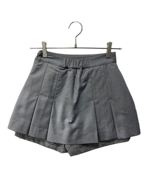 YILON（イロン）YILON (イロン) Lace pleats pants skirt グレー サイズ:Fの古着・服飾アイテム