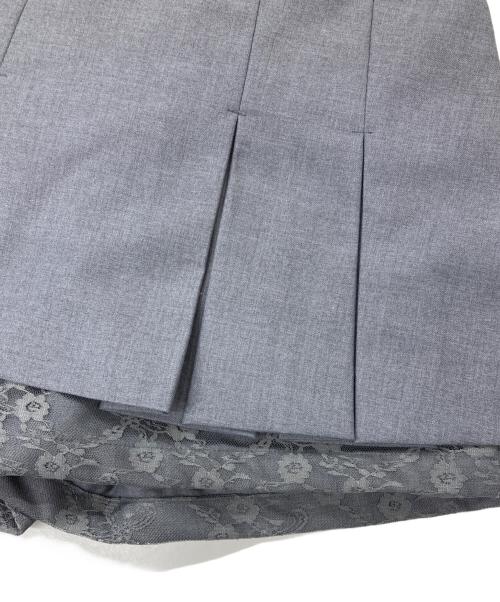 YILON（イロン）YILON (イロン) Lace pleats pants skirt グレー サイズ:Fの古着・服飾アイテム