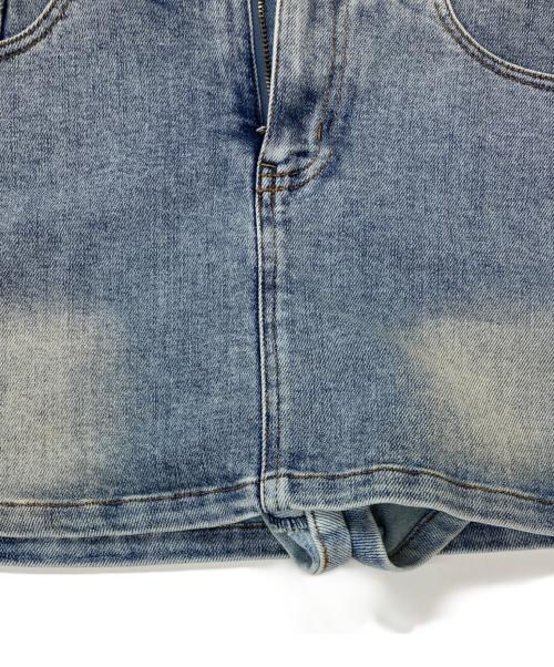 YILON（イロン）YILON (イロン) WASH DENIM MINI SKIRT インディゴ サイズ:Fの古着・服飾アイテム