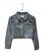 YILONイロン）の古着「BLOSSOM LACE DENIM JACKET」｜インディゴ