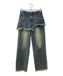 ATMOS（アトモス）の古着「pink Layered Denim Pants/デニムパンツ」｜インディゴ
